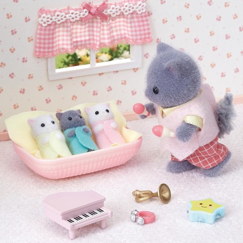 Epoch sylvanian families  persian cat triplets dolls - dollhouse playsets 5458 5054131054581