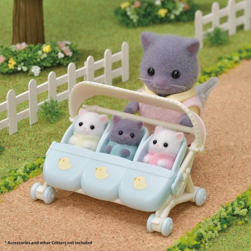 Epoch sylvanian families  persian cat triplets dolls - dollhouse playsets 5458 5054131054581