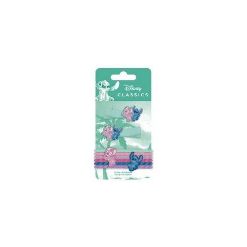 Arditex Disney Stitch Stitch Hair Accessory Set 2 Clips Tweezers & 4 Rubber Bands WD17225 8430957172253
