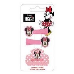 Arditex Disney Minnie Mouse Σετ Αξεσουάρ Μαλλιών Minnie 1 Κλιπ Μαλλιών (Κλάμερ) & 2 Πιαστράκια WD17560 8430957175605