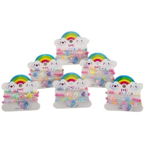 Azure accessories Children's Accessory Bracelet Hearts Set Of 3 Pcs XA-0338 5200419213014