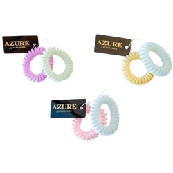 Azure accessories Elastic Band Spring In Pastel Colors Set Of 2 Pcs XA-0141 5200419211041