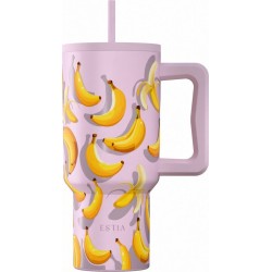 Estia Thermos Straw Tumbler XL Save the Aegean 900ml Banana Mood 01-41601 5207158041601