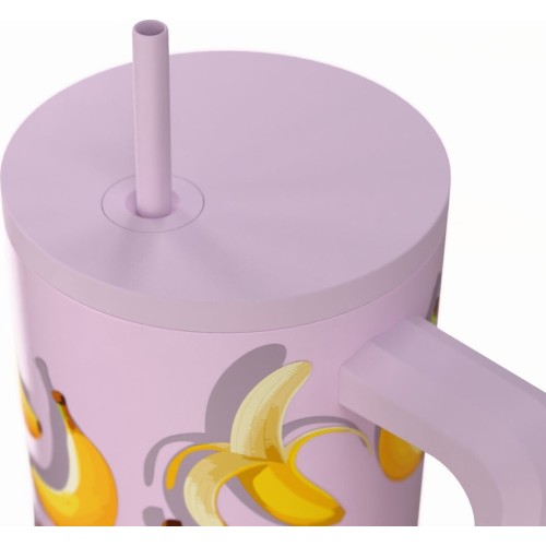 Estia Θερμος Straw Tumbler XL Save the Aegean 900ml Banana Mood 01-41601 5207158041601