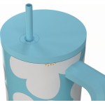 Estia Θερμος Straw Tumbler XL Save the Aegean 900ml Blue Daisy 01-41618 5207158041618
