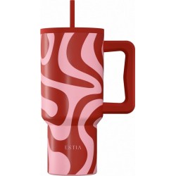 Estia Θερμος Straw Tumbler XL Save the Aegean 900ml Coral Waves 01-41588 5207158041588