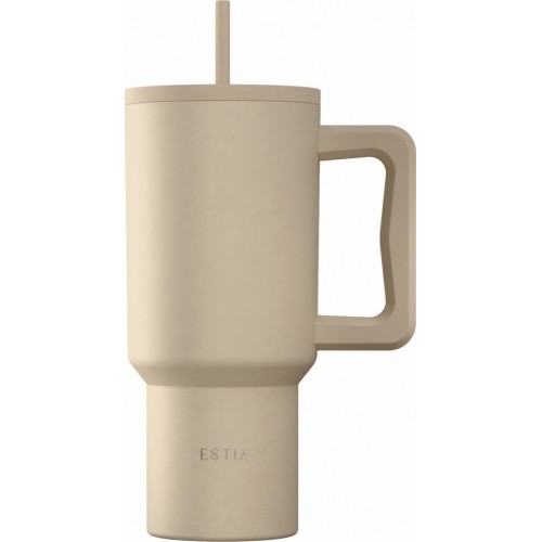 Estia Thermos Straw Tumbler XL Save the Aegean 900ml Dune 01-41489 5207158041489