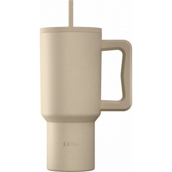 Estia Thermos Straw Tumbler XL Save the Aegean 900ml Dune 01-41489 5207158041489