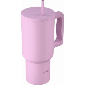Estia Thermos Straw Tumbler XL Save the Aegean 900ml Lavender 01-41472 5207158041472