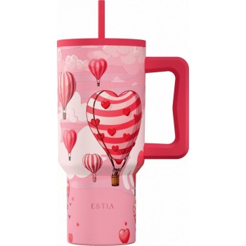 Estia Θερμος Straw Tumbler XL Save the Aegean 900ml Love Ascend 01-41533 5207158041533