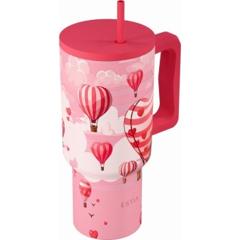 Estia Θερμος Straw Tumbler XL Save the Aegean 900ml Love Ascend 01-41533 5207158041533