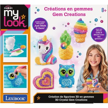 Lexibook, Crss4 3D Gemstone Figurines Creation 35.CRSS4 3380743110295