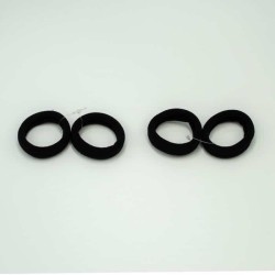 Azure accessories Hair Scrunchie Set Of 2 In Black ZA-0012 5200419200946
