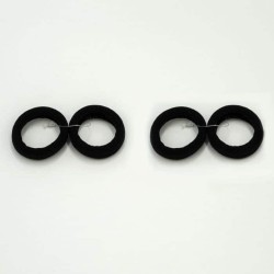 Azure accessories Hair Scrunchie Set Of 2 In Black ZA-0011 5200419200939