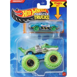 Mattel Hot Wheels Monster Truck & Car, 1:64 Scale Die-cast Truck & Car (2 Vehicles) (styles May Vary) GRH81 / JJT63 194735341481