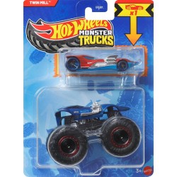 Mattel Hot Wheels Monster Truck & Car, 1:64 Scale Die-cast Truck & Car (2 Vehicles) (styles May Vary) GRH81 / JJT56 194735341566