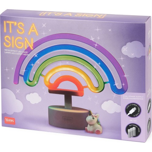 Legami Neon-effect LED Lamp - Rainbow - Its a Sign rainbow LL0011 8052694038199
