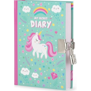 Legami Secret Diary With Padlock and Illustrated Hard Cover - Unicorn - My Secret  DIA0015 8052694099619