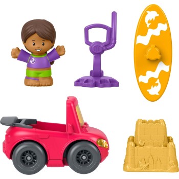 Mattel Fisher-price Little People Beach Day Adventure Figure & Vehicle Set for Toddlers, 5 Pieces JMT84 / JMT85 194735385447