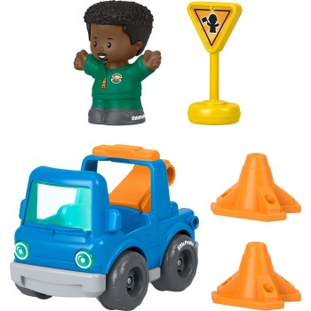 Mattel Fisher-price Little People Roadside Tow & Go Rescue Figure & Vehicle Set for Toddlers, 5 Pieces JMT84 / JMT87 19473538542