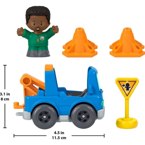 Mattel Fisher-price Little People Roadside Tow & Go Rescue Figure & Vehicle Set for Toddlers, 5 Pieces JMT84 / JMT87 19473538542