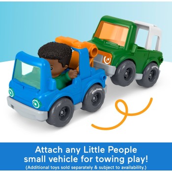Mattel Fisher-price Little People Roadside Tow & Go Rescue Figure & Vehicle Set for Toddlers, 5 Pieces JMT84 / JMT87 19473538542