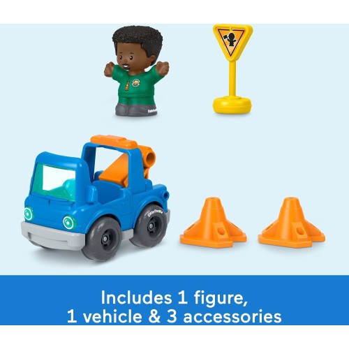 Mattel Fisher-price Little People Roadside Tow & Go Rescue Figure & Vehicle Set for Toddlers, 5 Pieces JMT84 / JMT87 19473538542