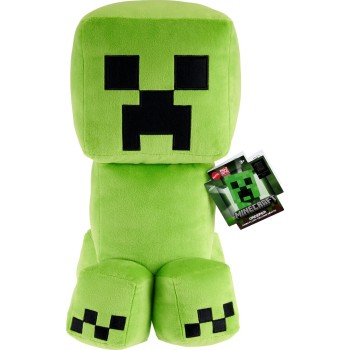 Mattel Minecraft Creeper 16-in Scale Jumbo Plush Figure, Pixelated Design HWD75 194735213276