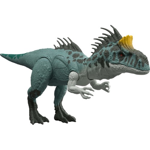 mattel jw - δεινοσαυροι με κινουμενα μελη, λειτουργια επίθεσης, ηχους and φως jurassic world wild roar cryolophos jw - δεινοσαυρ