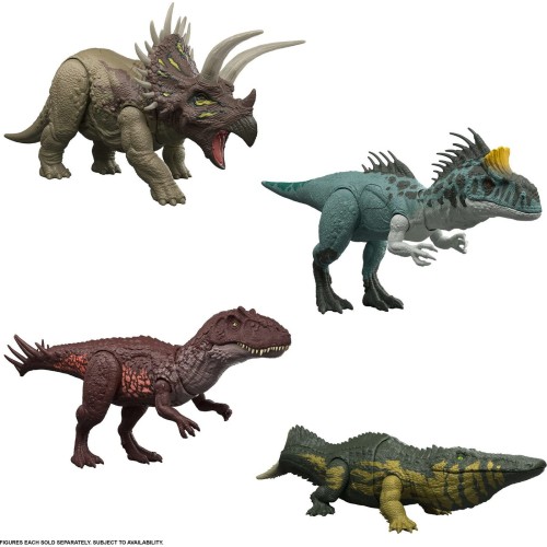 mattel jw - δεινοσαυροι με κινουμενα μελη, λειτουργια επίθεσης, ηχους and φως jurassic world wild roar cryolophos jw - δεινοσαυρ