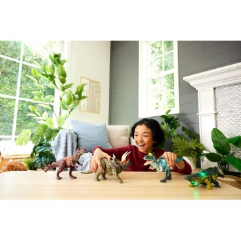 mattel jw - δεινοσαυροι με κινουμενα μελη, λειτουργια επίθεσης, ηχους and φως jurassic world wild roar triceratop jw - δεινοσαυρ