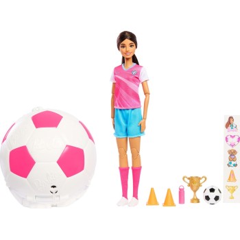 Mattel Barbie Team Barbie Roll & Reveal Soccer Player Doll and Accessories JMK20 194735378753