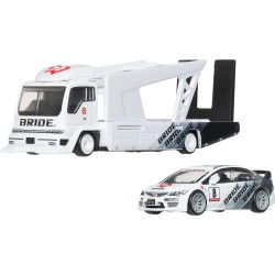 Mattel Hot Wheels Team Transport Truck & Race Car, Gift for Racing Collectors FLF56 / JHX94 194735338238