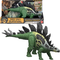 Mattel Jurassic World Gigantic Thrashers Stegosaurus Dinosaur Action Figure Toy, 2 Attacks & Evolve Feature JGB92 / JKL85 194735