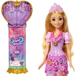 Mattel Disney Princess Jewel Reveal Rapunzel Fashion Doll w/ 8 Surprises Including Gem Box & 10 Accessories JLK28 194735365869