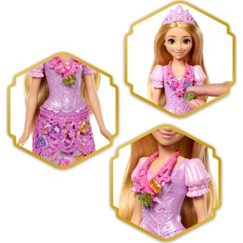 Mattel Disney Princess Jewel Reveal Rapunzel Fashion Doll w/ 8 Surprises Including Gem Box & 10 Accessories JLK28 194735365869
