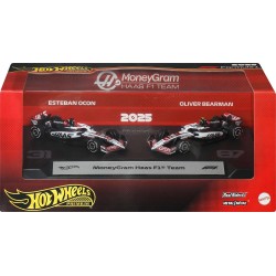 Mattel Hot Wheels Premium Moneygram Haas F1 Team 2-pack With Ocon & Bearman Racecars JMM89 / JMM97 194735381616