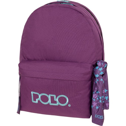POLO Σακιδιο original double scarf - eggplant-turquoise/μελιτζανι-τιρκουαζ 901235-4859 5201927144784