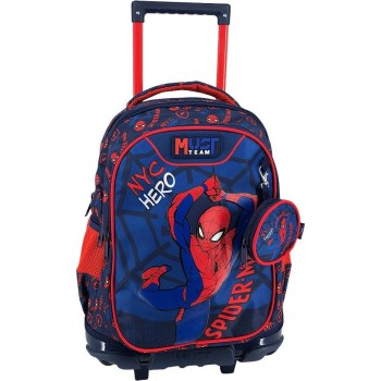 Diakakis imports School Trolley Bag Elementary Spider-man Nyc Hero Must Team 3 Compartments 000508817 5205698825569