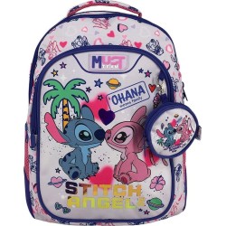 Diakakis imports Σχολική Τσάντα Πλάτης Δημοτικού Disney Stitch - Angel Ohana Must Team 3 Θήκες 000565773 5205698806452