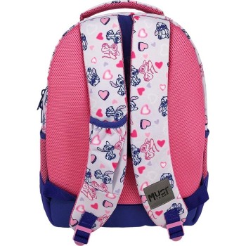 Diakakis imports School Backpack Elementary Disney Stitch - Angel Ohana Must Team 3 Compartments 000565773 5205698806452