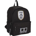 Diakakis imports Backpack Must Team Monochrome Classic 32x19x42 2 Central Cases Black WITH Gray Paok 100 000130257 5205698820588