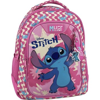 Diakakis imports Σχολική Τσάντα Πλάτης Δημοτικού Disney Stitch Pink Must Team 3 Θήκες 000565794 5205698809330