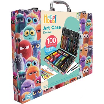 As company Happihobbi Κασετίνα Ζωγραφικής Deluxe 100 Αξεσουάρ Τερατάκια Για 3+ Ετών 1038-82062 5203068820626