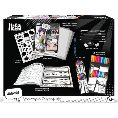 As company Happihobbi Manga Drawing Workshop For 12+ Years 1038-11053 5203068110536