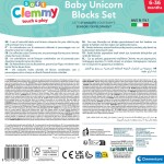 Clementoni Clemmy set of 10 Soft Bricks and Unicorn Figure for 3+ Years 1033-17630 8005125176304