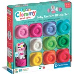 Clementoni clemmy σετ 10 μαλακά τουβλάκια and φιγουράκι μονόκερος για 3+ ετών 1033-17630 8005125176304