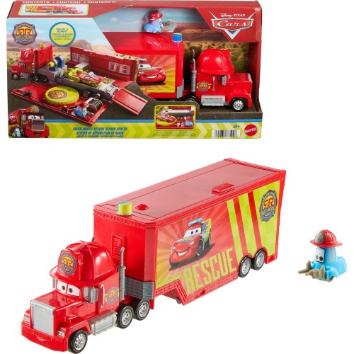 Mattel Disney and Pixar Cars Mack Mobile Rescue Repair Center, Large-scale Truck Transforms Into Playset JMT58 194735385096