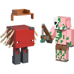 Mattel Minecraft core figure 2-pack - zombified piglin & minecraft strider GTT53 / JCN56 194735273508