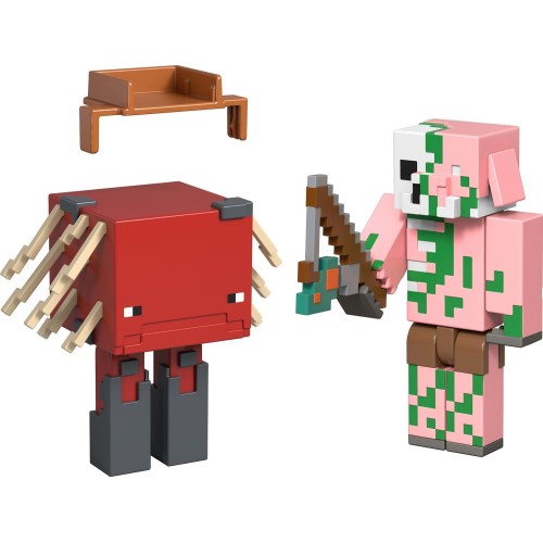 Mattel Minecraft Action Figures & Accessories 2-pack, Zombified Piglin & Strider 3.25-inch Scale Toy Set GTT53 / JCN56 194735273